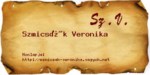 Szmicsák Veronika névjegykártya
