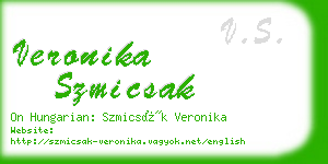 veronika szmicsak business card